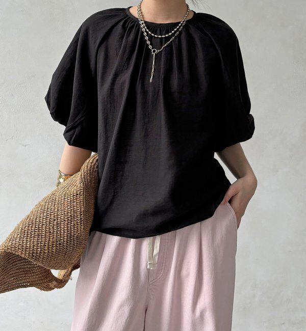  「【WEB限定】シアースラブ袖バルーンブラウス」|シャツ・ブラウス|