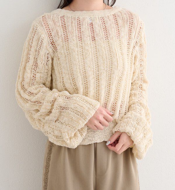  「【4色展開】B ルーズスリーブニットプルオーバー」|その他|