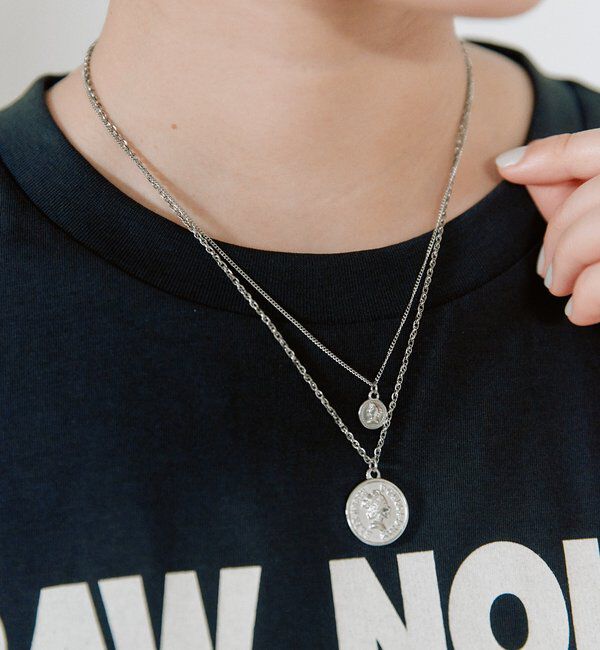  「【R.good（アールドットグッド）】ミニコインショートネックレス」|ネックレス|シルバー