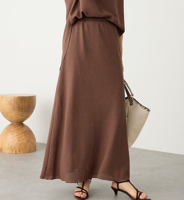  「予約【セットアップ着用可能】メッシュバイアススカート」|スカート|