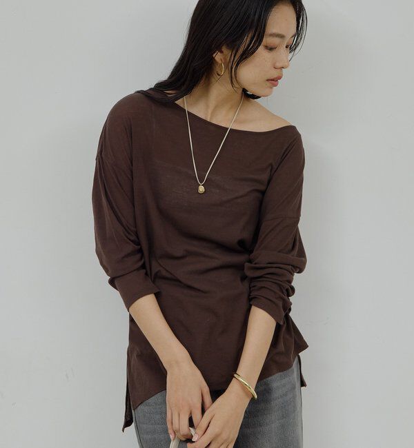  「【La nature linge】オーバーシアーロンT」|Tシャツ・カットソー|