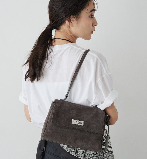  「《WEB限定》スエードフラップミニトートバッグ」|トートバッグ|