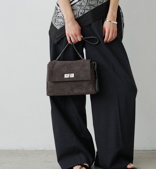  「《WEB限定》スエードフラップミニトートバッグ」|トートバッグ|