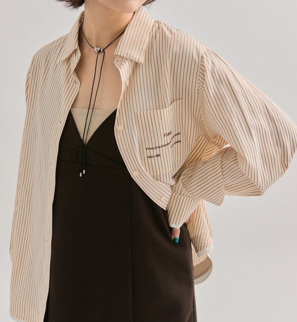  「ポケット刺繍ストライプシャツ」|シャツ・ブラウス|