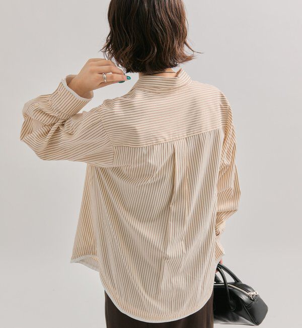  「ポケット刺繍ストライプシャツ」|シャツ・ブラウス|