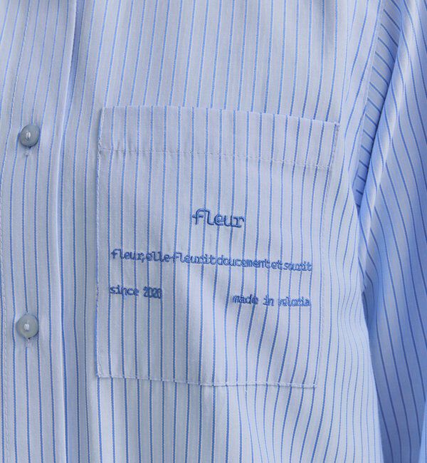  「ポケット刺繍ストライプシャツ」|シャツ・ブラウス|