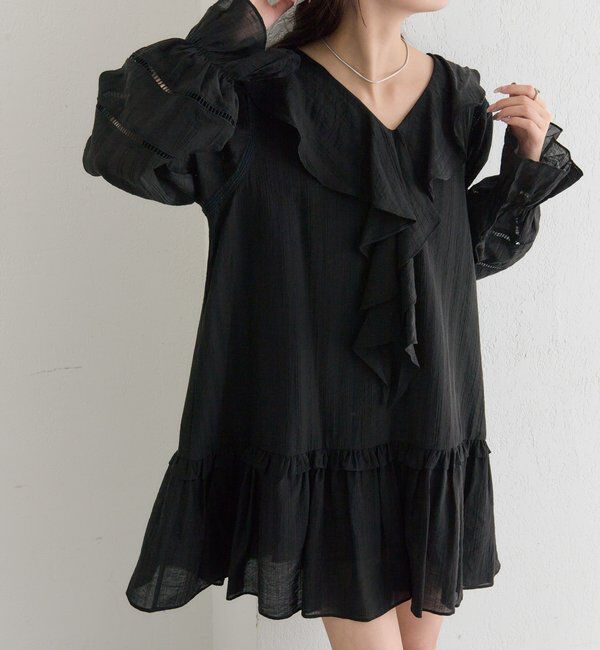  「ラッフルティアードミニワンピース」|ワンピース|