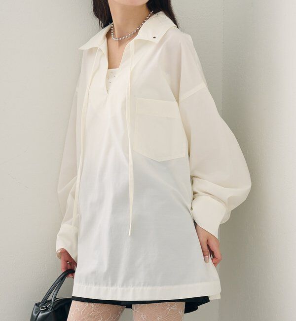  「襟付きスキッパーシャツ」|シャツ・ブラウス|