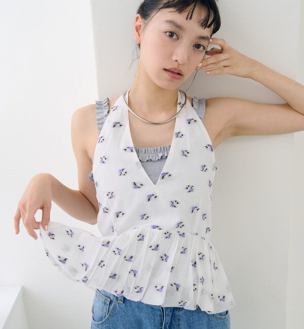  「フラワーホルターブラウス」|シャツ・ブラウス|