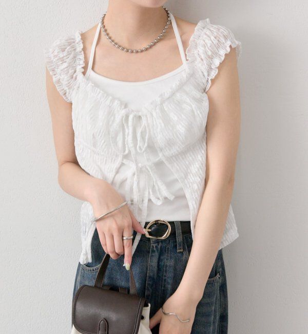  「レースリボンTOPS」|シャツ・ブラウス|