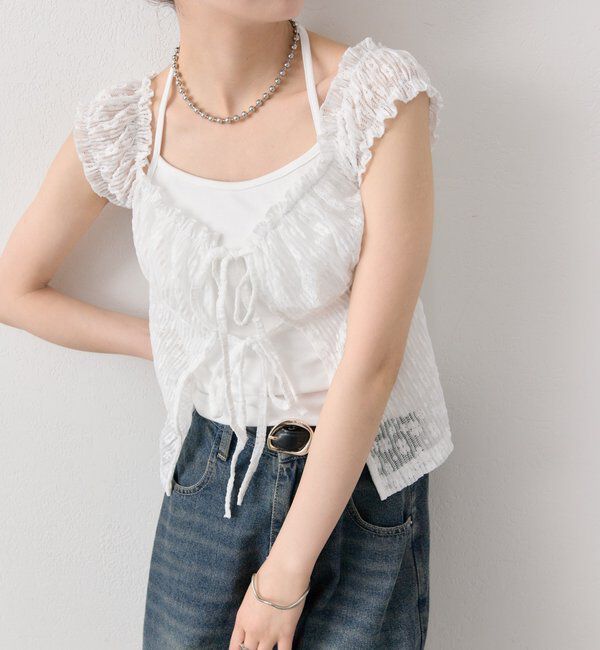  「レースリボンTOPS」|シャツ・ブラウス|