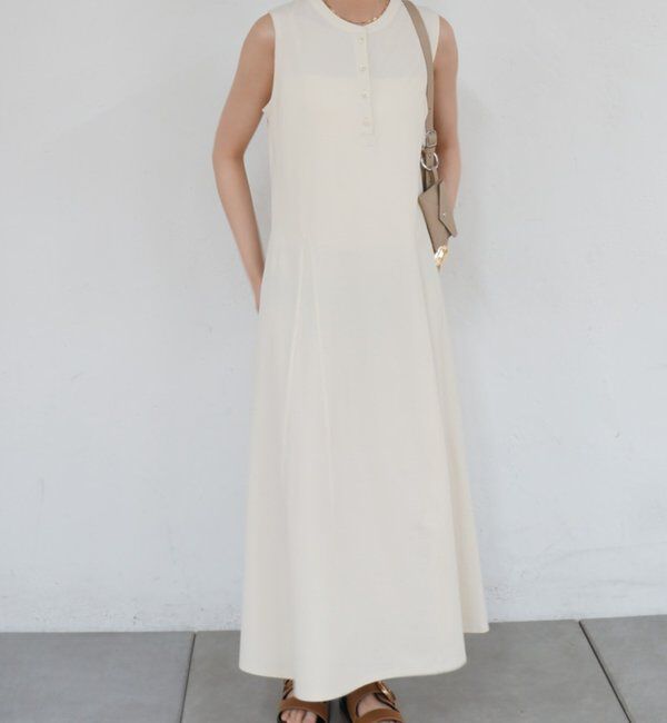  「前後2wayヘンリーフレアカットワンピース」|ワンピース|アイボリー