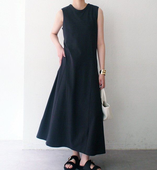  「前後2wayヘンリーフレアカットワンピース」|ワンピース|チャコールグレー