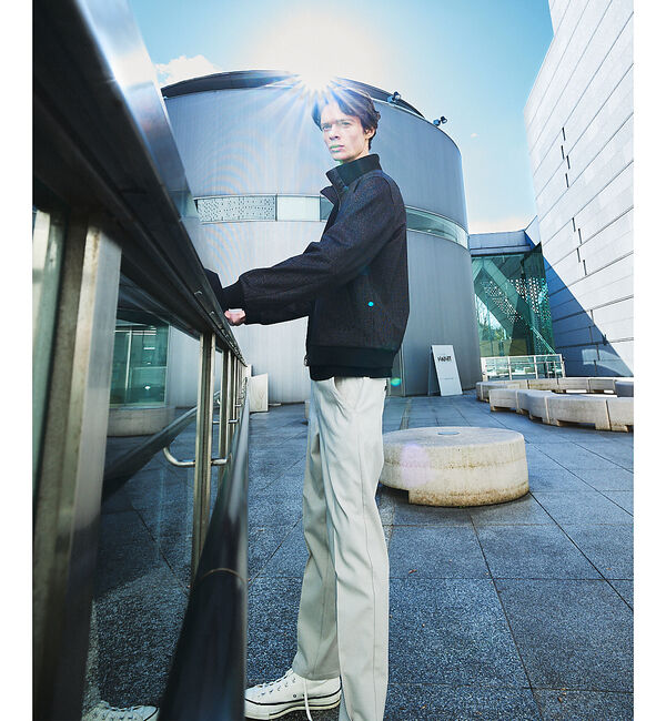 ABAHOUSE「【セットアップ対応】ポンチ スタンドカラー ブルゾン」|ブルゾン・スタジャン|