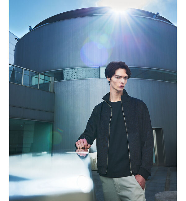 ABAHOUSE「【セットアップ対応】ポンチ スタンドカラー ブルゾン」|ブルゾン・スタジャン|