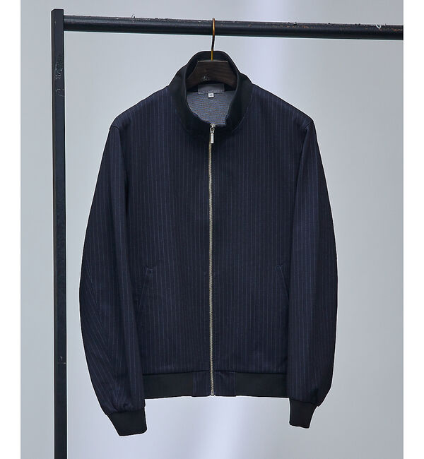 ABAHOUSE「【セットアップ対応】ポンチ スタンドカラー ブルゾン」|ブルゾン・スタジャン|ストライプ