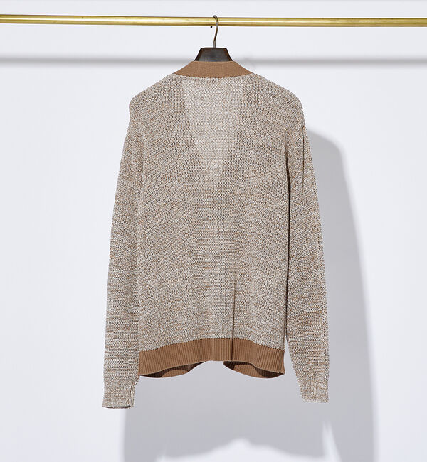 ABAHOUSE「ミックスカラー 片畦編み カーディガン」|カーディガン|