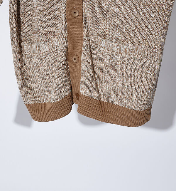 ABAHOUSE「ミックスカラー 片畦編み カーディガン」|カーディガン|