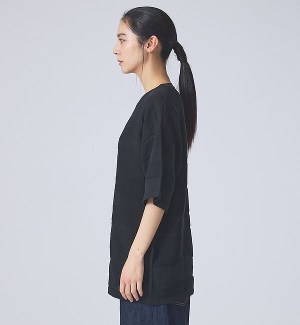 ABAHOUSE「【FORTUNA/フォルトゥナ】EcotecDryKnitボーダーT/エコテック」|ニット・セーター|