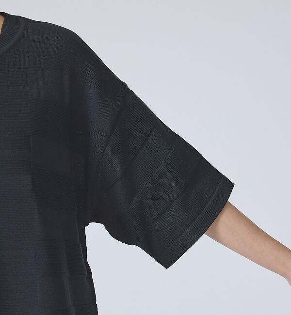 ABAHOUSE「【FORTUNA/フォルトゥナ】EcotecDryKnitボーダーT/エコテック」|ニット・セーター|