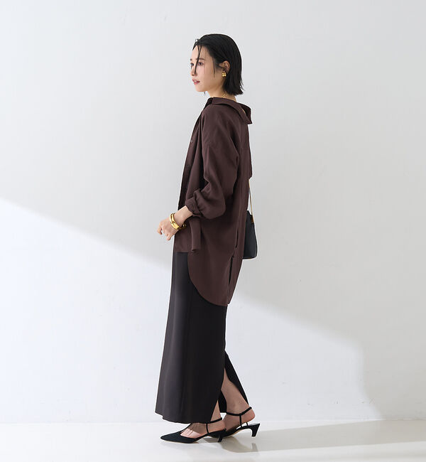 Rouge vif「【セットアップ対応】【3サイズ展開】ストレッチダブルクロスタイトスリットスカート」|スカート|