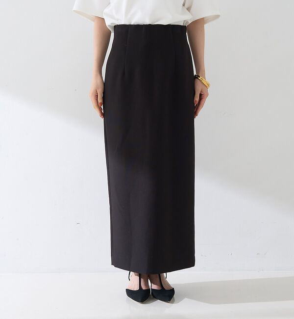 Rouge vif「【セットアップ対応】【3サイズ展開】ストレッチダブルクロスタイトスリットスカート」|スカート|