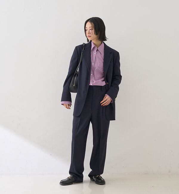 Rouge vif「【セットアップ対応】メンズライクウール混サキソニーテーパードパンツ」|その他|