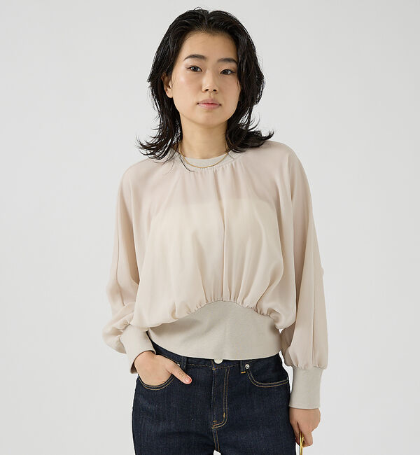 Rouge vif「ストレッチジョーゼットブラウス」|シャツ・ブラウス|