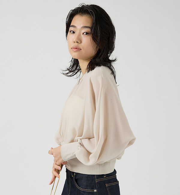 Rouge vif「ストレッチジョーゼットブラウス」|シャツ・ブラウス|