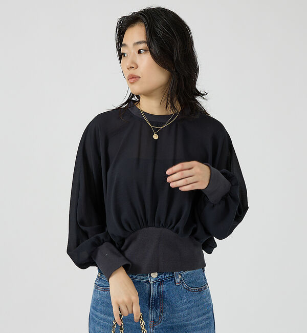 Rouge vif「ストレッチジョーゼットブラウス」|シャツ・ブラウス|