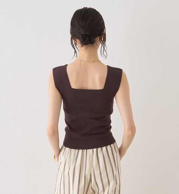 Rouge vif「テンセルコットン総針スクエアネックニットタンク」|キャミソール|