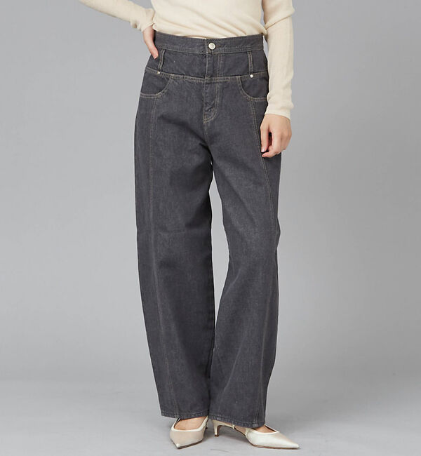 qualite「【SERGE de blue】レトロ　ウエスタンデニムパンツ」|デニム|