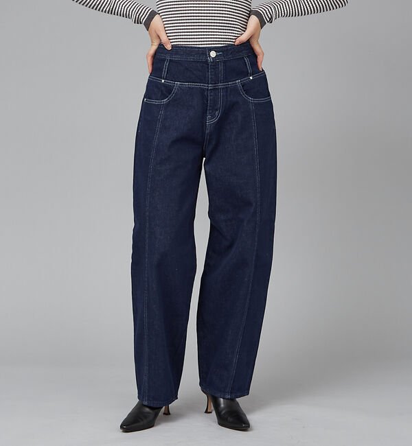 qualite「【SERGE de blue】レトロ　ウエスタンデニムパンツ」|デニム|