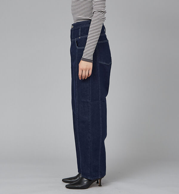 qualite「【SERGE de blue】レトロ　ウエスタンデニムパンツ」|デニム|