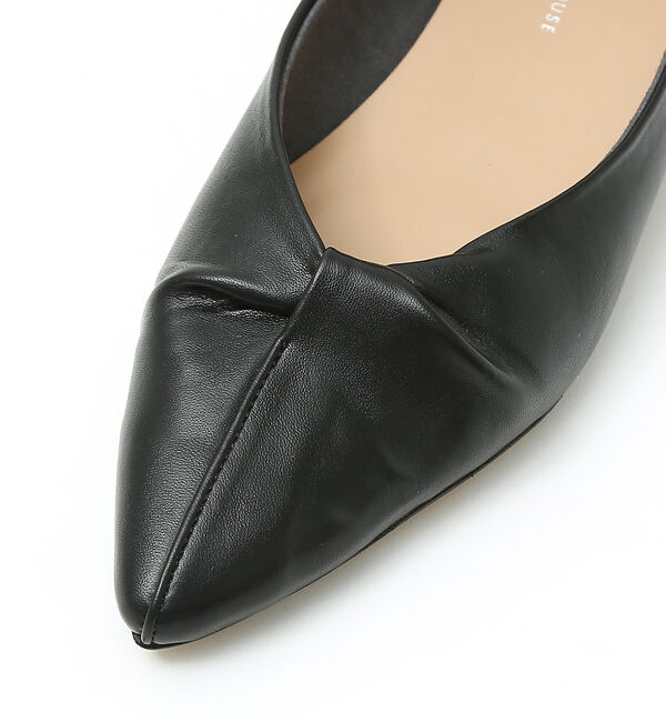 AU BANNISTER「【生活防水】ツイストフラットパンプス」|レインシューズ|