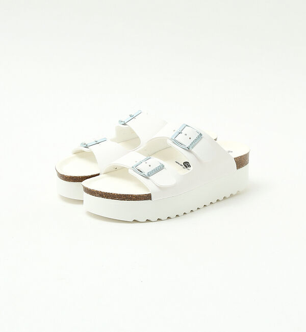 AU BANNISTER「●PLAKTON ダブルベルト厚底サンダル」|サンダル|ホワイト