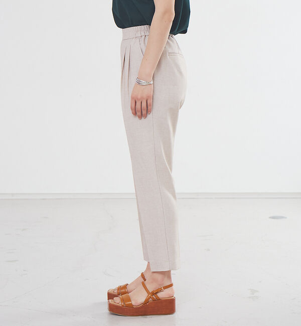 abahouse mavie「春夏素材【感嘆パンツ】リネン混タックテーパードパンツ」|その他|