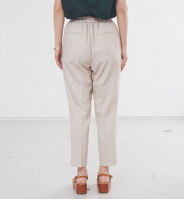 abahouse mavie「春夏素材【感嘆パンツ】リネン混タックテーパードパンツ」|その他|