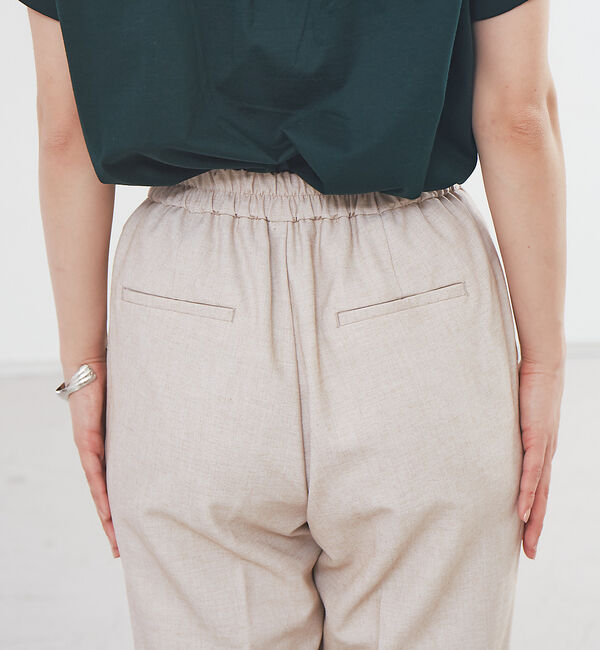 abahouse mavie「春夏素材【感嘆パンツ】リネン混タックテーパードパンツ」|その他|