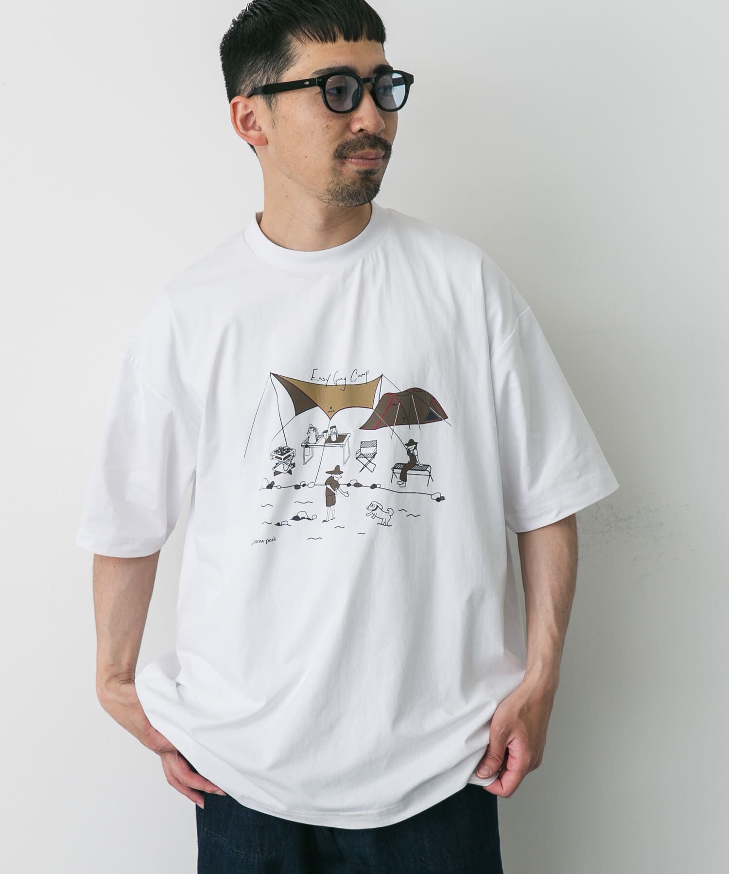 URBAN RESEARCH DOORS「『別注』Snow Peak&times;DOORS　WaterActive Print Tee」|Tシャツ・カットソー|