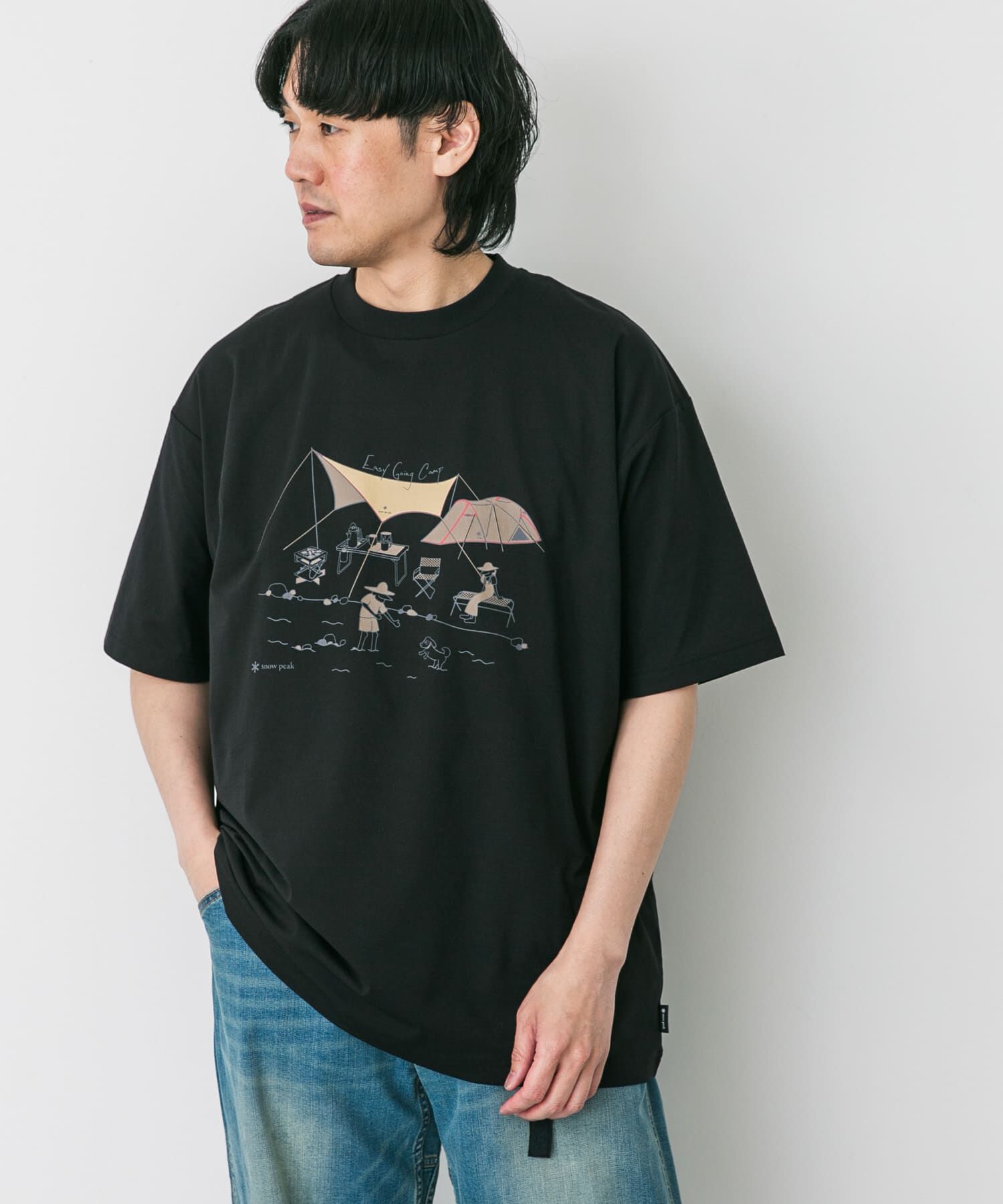 URBAN RESEARCH DOORS「『別注』Snow Peak&times;DOORS　WaterActive Print Tee」|Tシャツ・カットソー|