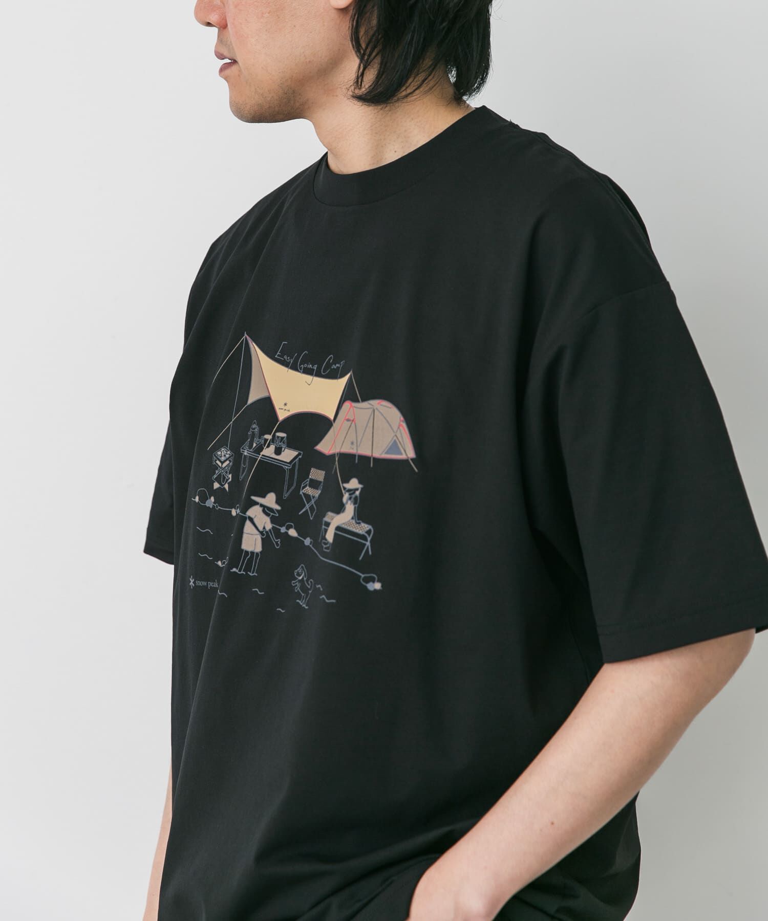 URBAN RESEARCH DOORS「『別注』Snow Peak&times;DOORS　WaterActive Print Tee」|Tシャツ・カットソー|