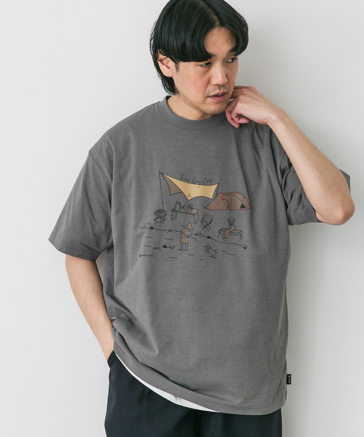 URBAN RESEARCH DOORS「『別注』Snow Peak&times;DOORS　WaterActive Print Tee」|Tシャツ・カットソー|