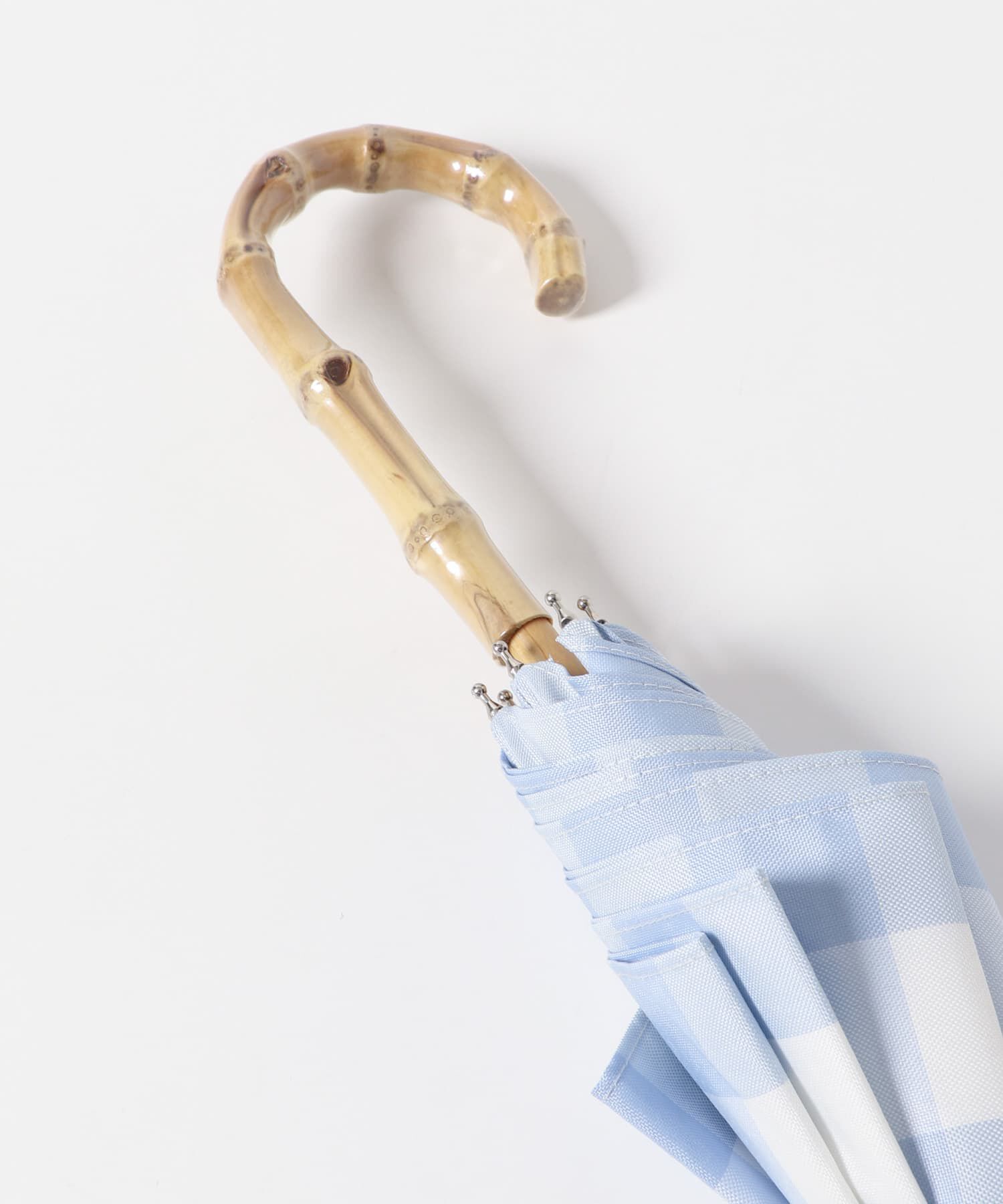 SMELLY「because　ギンガムチェックバンブー長傘」|傘|