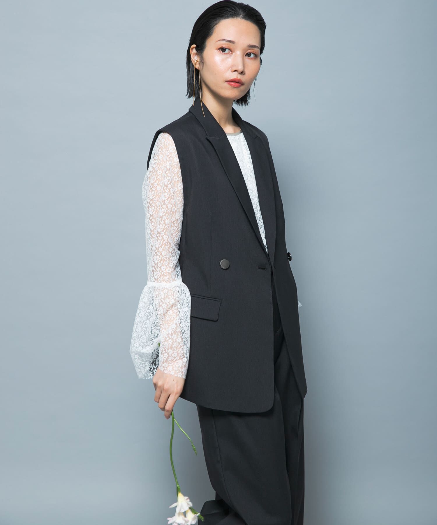 URBAN RESEARCH ROSSO「防シワシャンブレーツイルダブルジレ」|ベスト・ジレ|