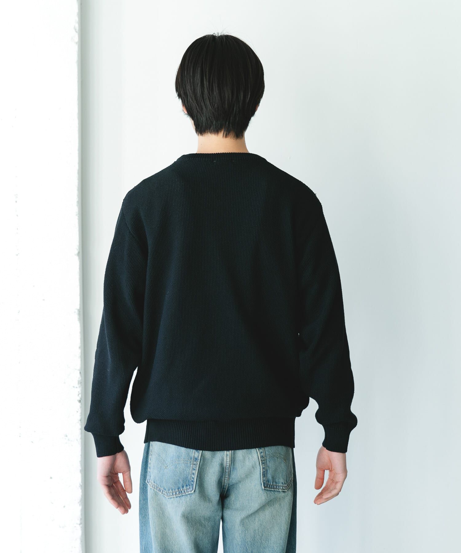 URBAN RESEARCH DOORS「『吸水速乾/防ｼﾜ/ｲｰｼﾞｰｹｱ/UVｶｯﾄ』DRYMIX ｶﾉｺﾛﾝｸﾞｽﾘｰ 」|ニット・セーター|