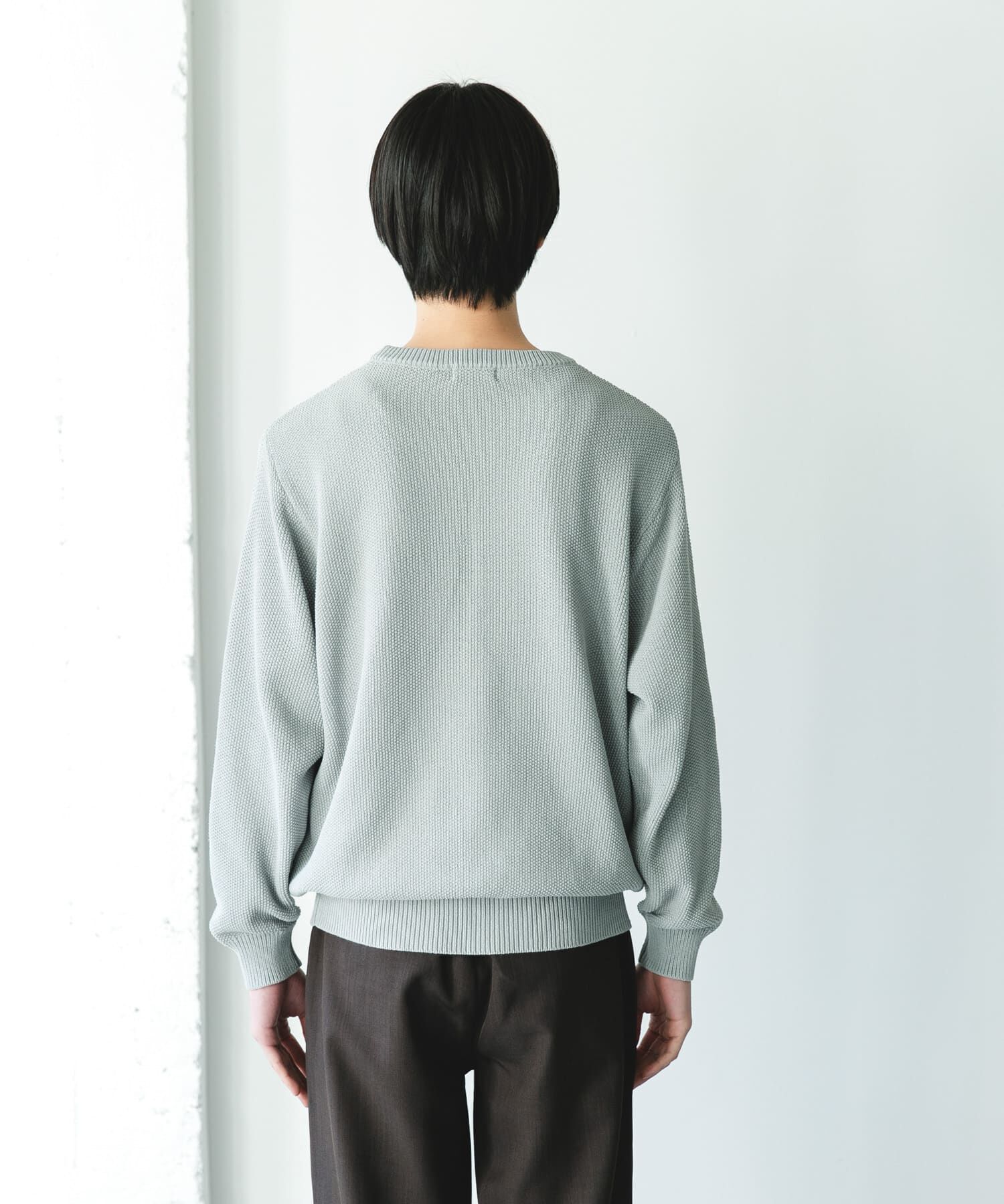 URBAN RESEARCH DOORS「『吸水速乾/防ｼﾜ/ｲｰｼﾞｰｹｱ/UVｶｯﾄ』DRYMIX ｶﾉｺﾛﾝｸﾞｽﾘｰ 」|ニット・セーター|