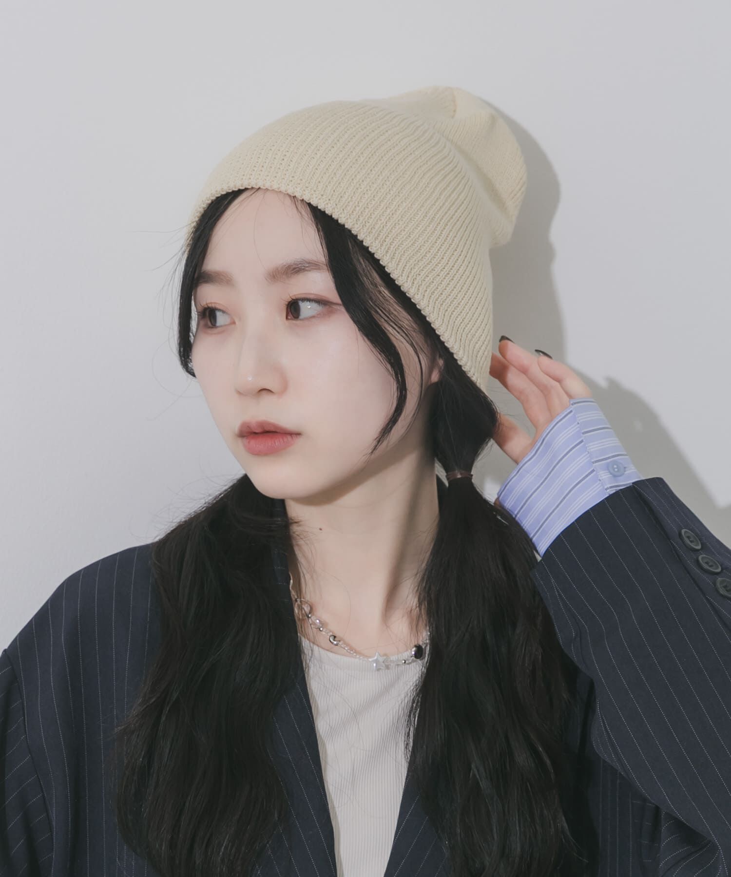 SMELLY「コットンリブビーニー」|ニット帽|