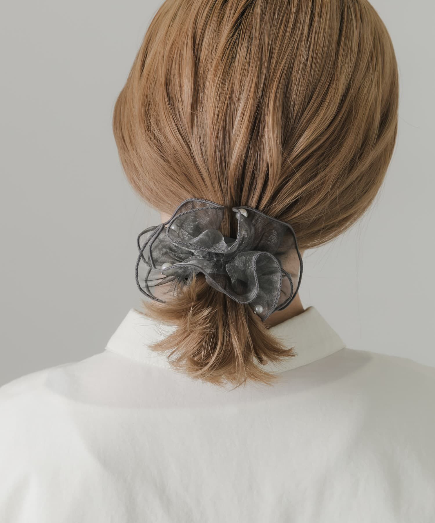 SMELLY「シアーフリルパールヘアカフ」|その他|ライトグレー