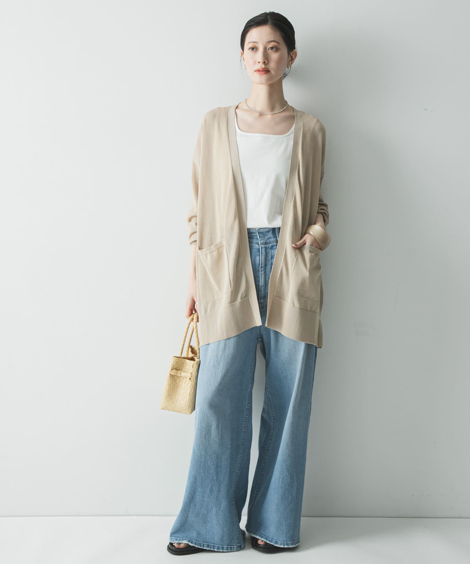 URBAN RESEARCH「『WEB限定』UVカット加工ガウンカーディガン」|カーディガン|